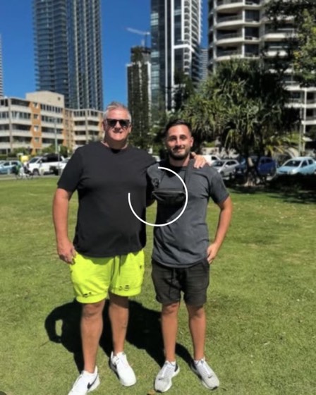 Nicholas Remondos with Angry Dad