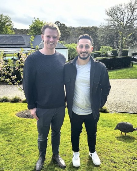 Nicholas Remondos with Davie Fogarty