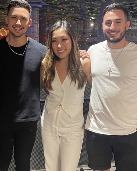 Nicholas Remondos with Jane Lu